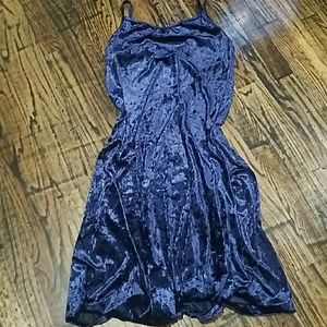 Velvet spaghetti strap dress